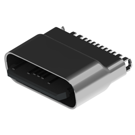 XB-ATCF-12-002 TYPE C 12P 모좌 방수 스트레칭 케이스 발 보호대 없음 L=7.6MM, SMT 노출 1.0MM, 충전 데이터 버전